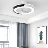 Stylish Round Bladeless Modern Ceiling Fan with Light Image - 14