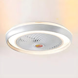 Stylish Round Bladeless Modern Ceiling Fan with Light Image - 3