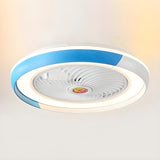 Stylish Round Bladeless Modern Ceiling Fan with Light Image - 9