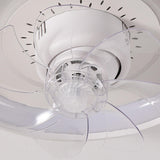 Stylish Round Flush Mount 7 Blades Ceiling Fan Light Image - 11