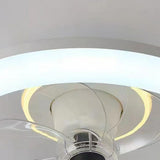 Stylish Round LED Ceiling Fan with Transparent Blades Image - 10