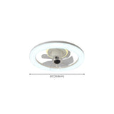 Stylish Round LED Ceiling Fan with Transparent Blades #size