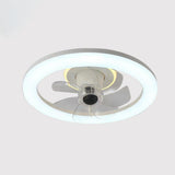 Stylish Round LED Ceiling Fan with Transparent Blades Image - 6