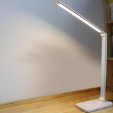 Stylish Silver Modern LED Table Lamp with Touch Switch Image - 1