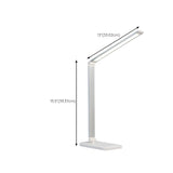 Stylish Silver Modern LED Table Lamp with Touch Switch #size