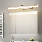 Stylish Silver Rectangular LED Bathroom Vanity Light Image - 6