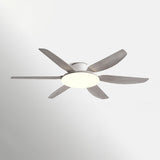 Stylish Simple 6 Blade Wood Ceiling Fan with LED Light Image - 7