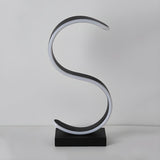 Stylish Simple Crescent LED Metal Bedside Table Lamp Image - 12