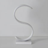 Stylish Simple Crescent LED Metal Bedside Table Lamp Image - 13