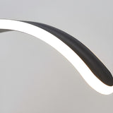 Stylish Simple Crescent LED Metal Bedside Table Lamp Image - 16