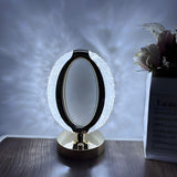 Stylish Simple Crystal Finish Oval Metal Table Lamp Image - 4