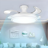 Stylish Simple Drum Shape LED Ceiling Fan with Light Image - 16