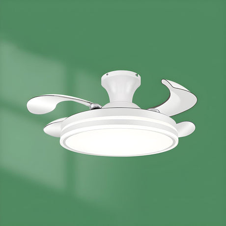 Stylish Simple Drum Shape LED Ceiling Fan with Light Image - 2