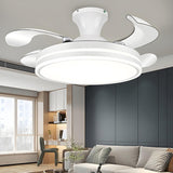 Stylish Simple Drum Shape LED Ceiling Fan with Light Image - 5