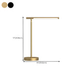 Stylish Simple Gold Linear LED Metal Bedside Table Lamp #size