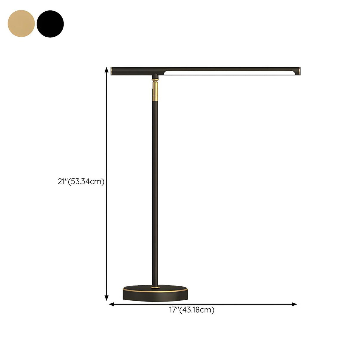 Stylish Simple Gold Linear LED Metal Bedside Table Lamp Image - 15