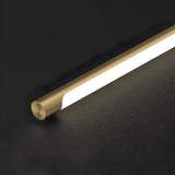 Stylish Simple Gold Linear LED Metal Bedside Table Lamp Image - 4