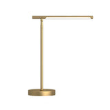 Stylish Simple Gold Linear LED Metal Bedside Table Lamp Image - 5