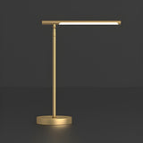 Stylish Simple Gold Linear LED Metal Bedside Table Lamp Image - 6