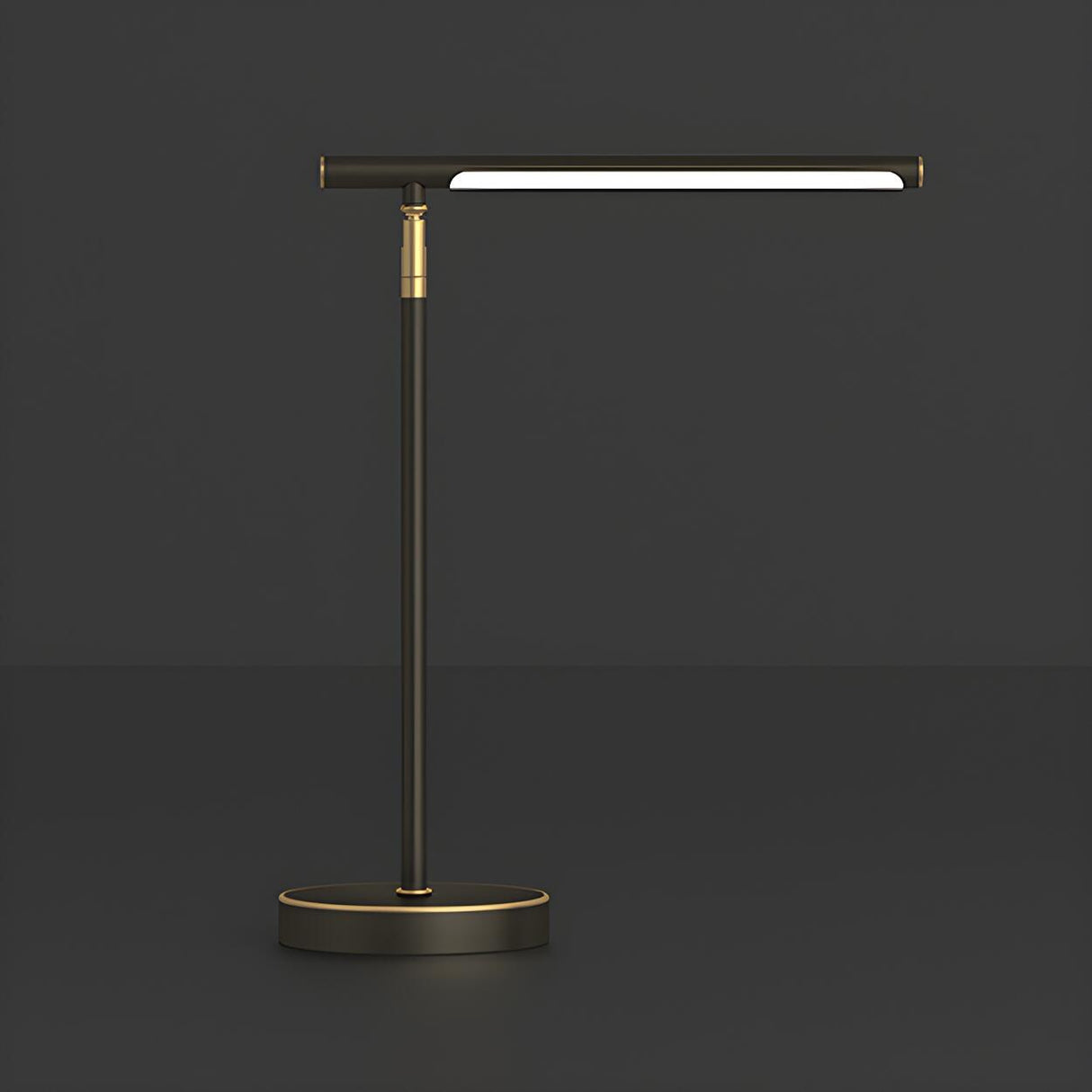 Stylish Simple Gold Linear LED Metal Bedside Table Lamp Image - 7