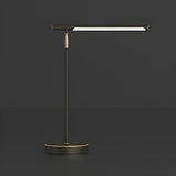 Stylish Simple Gold Linear LED Metal Bedside Table Lamp Image - 7