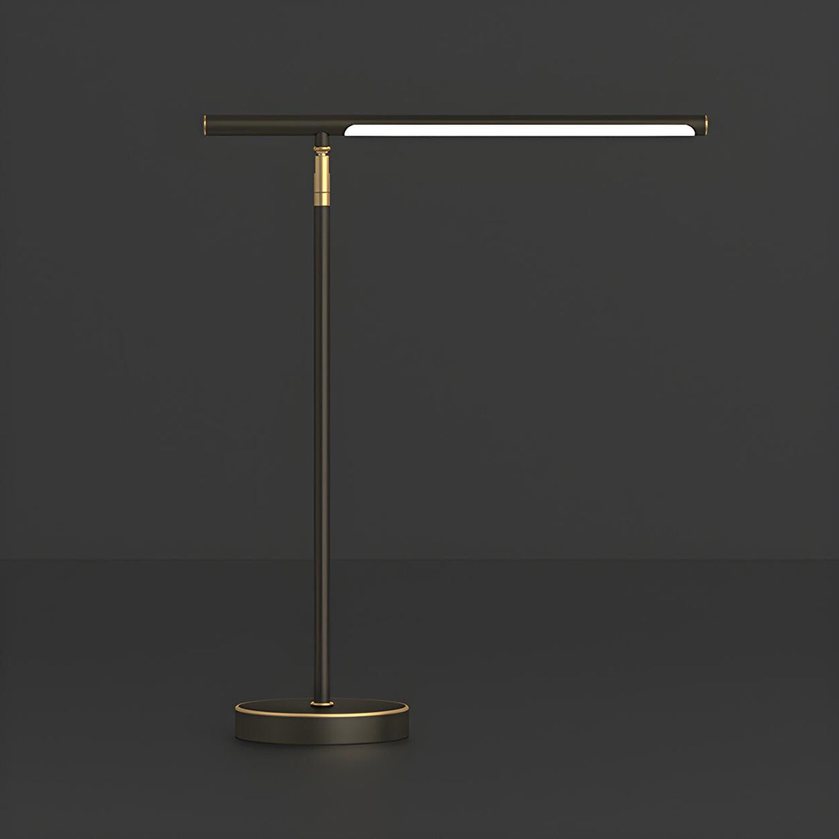 Stylish Simple Gold Linear LED Metal Bedside Table Lamp Image - 8