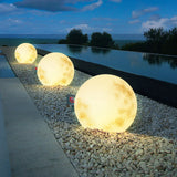 Stylish Simple Moon Globe LED Outdoor Floor Table Lamp Image - 4