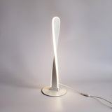 Stylish Simple Twisted Metal LED Bedside Table Lamp Image - 10