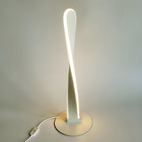 Stylish Simple Twisted Metal LED Bedside Table Lamp Image - 11