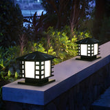 Stylish Solar Lantern Outdoor Black Pathway Table Lamp Image - 1