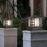 Stylish Solar Lantern Outdoor Black Pathway Table Lamp Image - 10