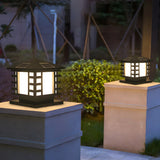 Stylish Solar Lantern Outdoor Black Pathway Table Lamp Image - 11