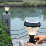 Stylish Solar Pyramid Waterproof Outdoor LED Post Light Image - 19