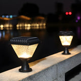 Stylish Solar Pyramid Waterproof Outdoor LED Post Light Image - 5