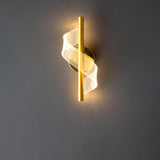 Stylish Spiral LED Design Gold Bedside Wall Sconce Image - 3