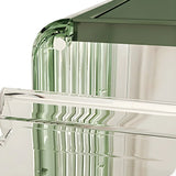 Stylish Stackable Clear Curio Display Cabinet Green Image - 15