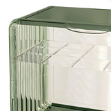 Stylish Stackable Clear Curio Display Cabinet Green Image - 17