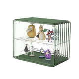 Stylish Stackable Clear Curio Display Cabinet Green Image - 9