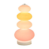 Stylish Stained Glass Pagoda Modern Bedside Table Lamp Image - 5