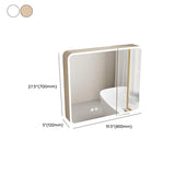 Stylish Swinging Doors Frameless Small Medicine Cabinet Image - 31