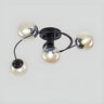 Stylish Swirl Gold Globe Semi-Flush Mount Ceiling Light Image - 6