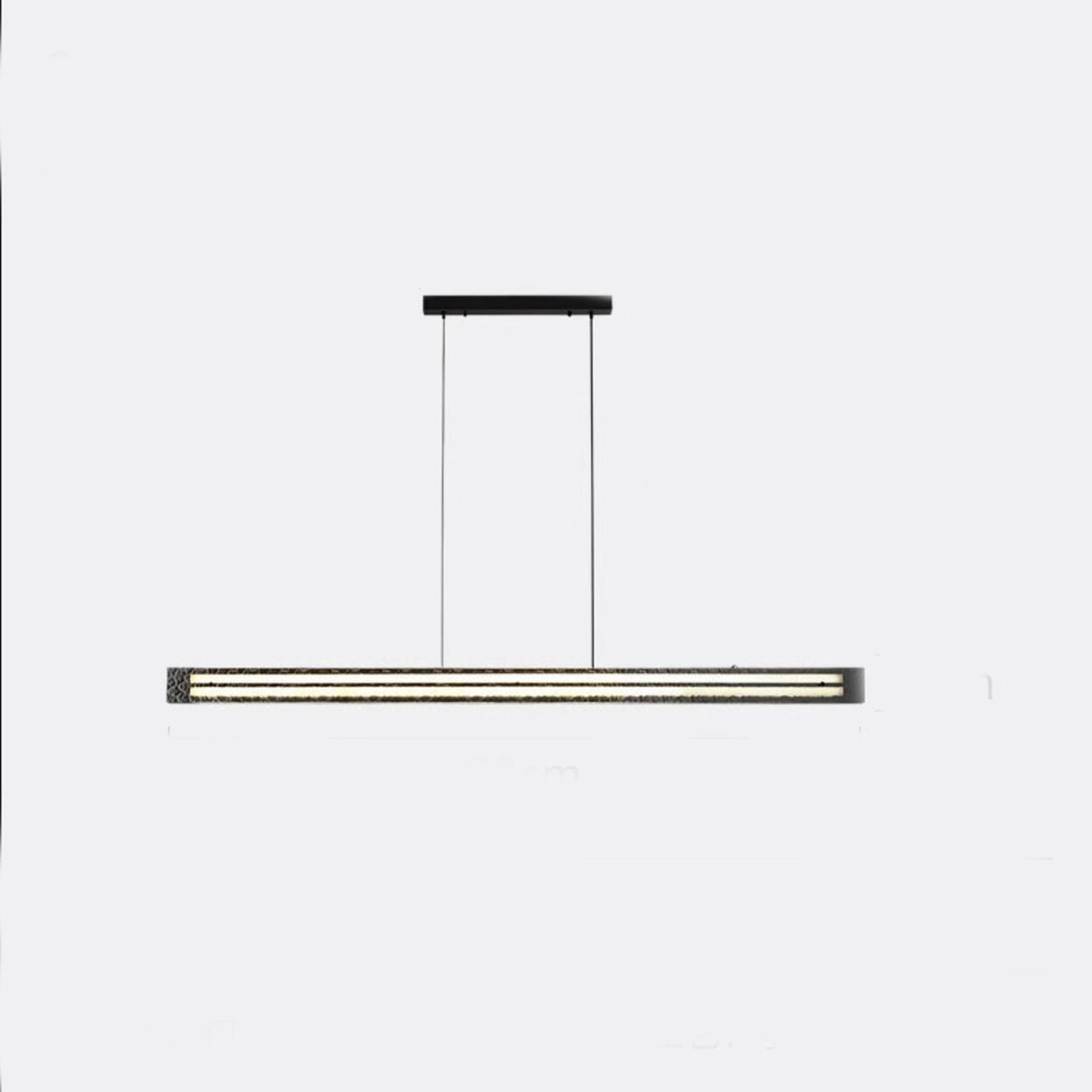 Stylish Textured Rectangular LED Island Pendant Light Image - 2