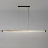 Stylish Textured Rectangular LED Island Pendant Light Image - 6