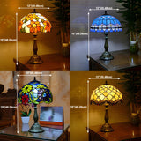 Stylish Tiffany Stained Glass Bedside Decor Table Lamp Image - 30