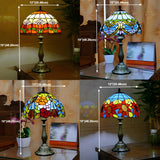 Stylish Tiffany Stained Glass Bedside Decor Table Lamp Image - 32