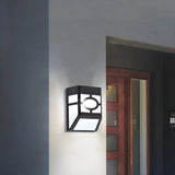 Stylish Trapezoid Black LED Outdoor Ambience Wall Light Image - 1