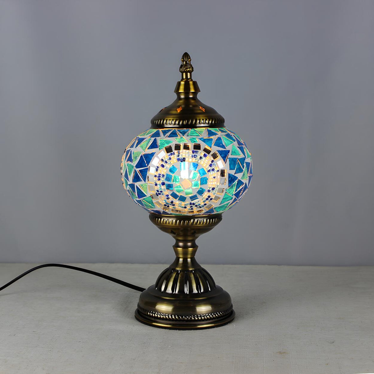 Stylish Turkish Mosaic Stained Glass Stand Table Lamp Image - 3