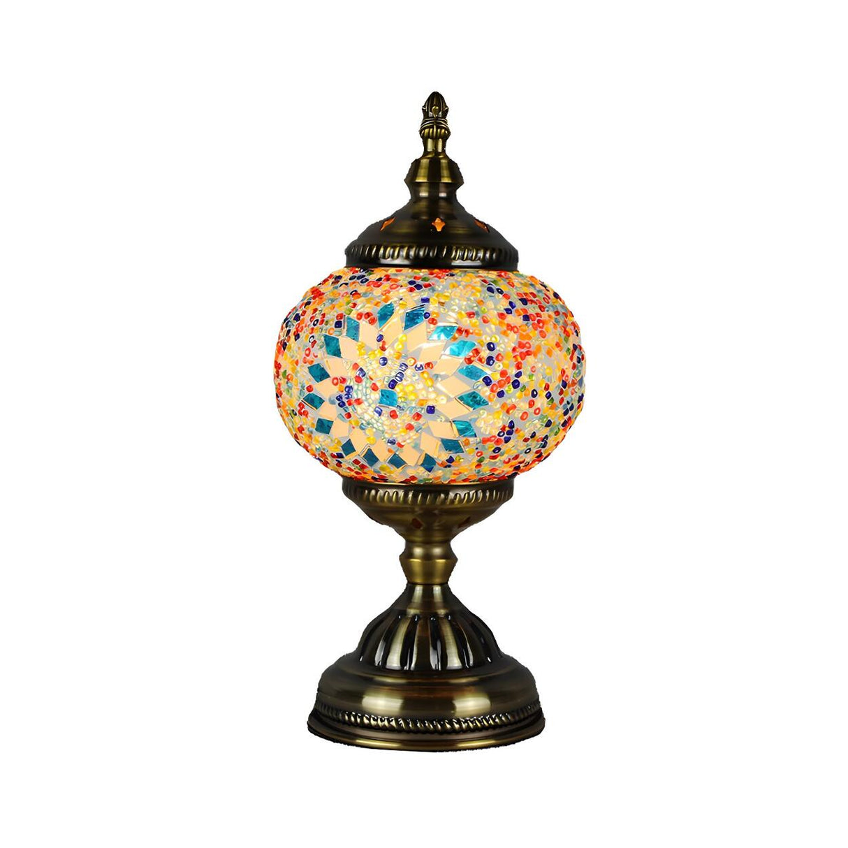 Stylish Turkish Mosaic Stained Glass Stand Table Lamp Image - 5