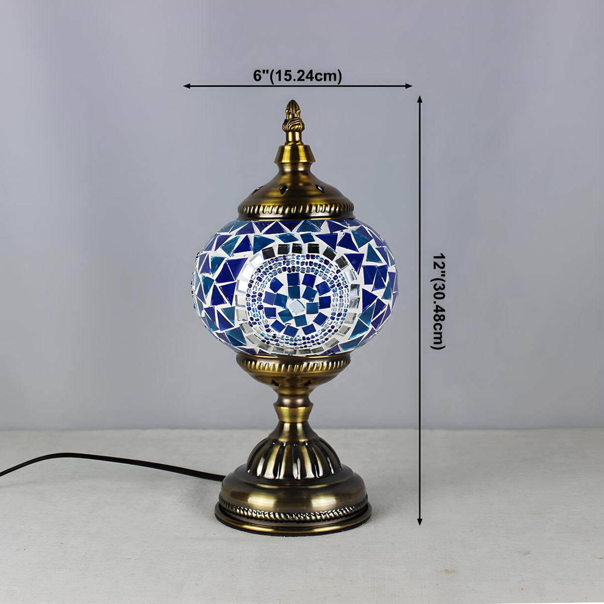 Stylish Turkish Mosaic Stained Glass Stand Table Lamp 