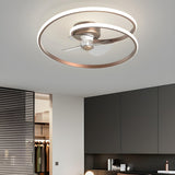 Stylish Twisted Infinity Metal Ceiling Fan With Light Image - 1